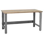 BenchPro Roosevelt Workbench, 1-3/4" Solid Butcher Block Top, 1,200 lb Cap., Gray